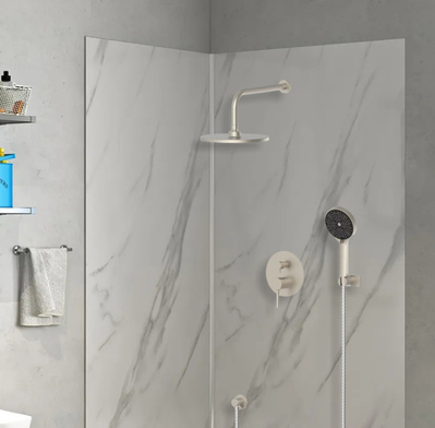 M63125-531-1 BRUNO σετ κεφαλή ντους με τηλέφωνο M63125-531, αναμεικτική, εντοιχισμού, ασημί