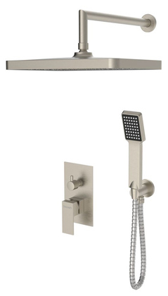 M63542-221 BRUNO σετ κεφαλή ντους με τηλέφωνο M63542-221, αναμεικτική, εντοιχισμού, ασημί