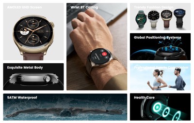 MIBRO smartwatch Lite 3 Pro με 2x λουράκια, heart rate, 1.32" AMOLED, GPS, 5 ATM, μαύρο/πράσινο