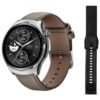 MIBRO smartwatch Lite 3 Pro με 2x λουράκια, heart rate, 1.32" AMOLED, GPS, 5 ATM, γκρι/καφέ
