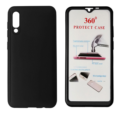 MOB-1384 POWERTECH Θήκη Body 360° με Tempered Glass για Xiaomi Mi 9, μαύρη