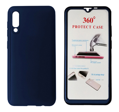MOB-1385 POWERTECH Θήκη Body 360° με Tempered Glass για Xiaomi Mi 9, μπλε