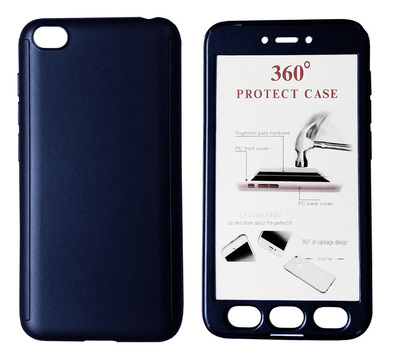 MOB-1395 POWERTECH Θήκη Body 360° με Tempered Glass για Xiaomi Redmi Go, μπλε