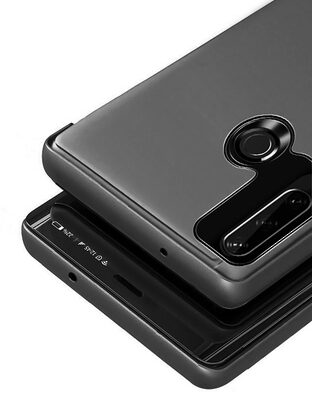 MOB-1517-2 POWERTECH θήκη Clear view MOB-1517, Huawei Y6p, μαύρη