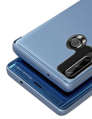 MOB-1518-2 POWERTECH θήκη Clear view MOB-1518, Huawei Y6p, μπλε