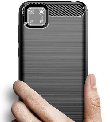 MOB-1523-1 POWERTECH Θήκη Carbon Flex MOB-1523, Huawei Y5p, μαύρη