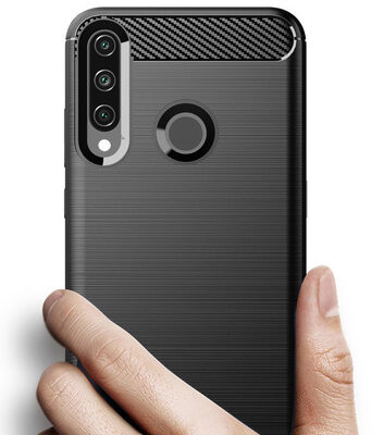 MOB-1524-1 POWERTECH Θήκη Carbon Flex MOB-1524, Huawei Y6p, μαύρη