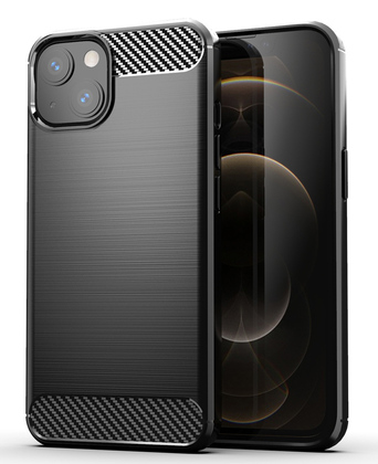 MOB-1659 POWERTECH Θήκη Carbon MOB-1659 για iPhone 13 mini, μαύρη