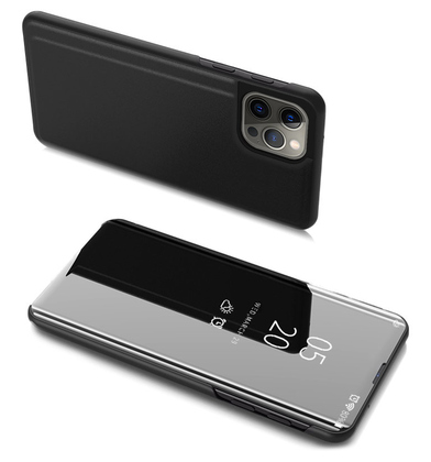 MOB-1663 POWERTECH θήκη Clear View MOB-1663 για iPhone 13 Pro Max, μαύρη