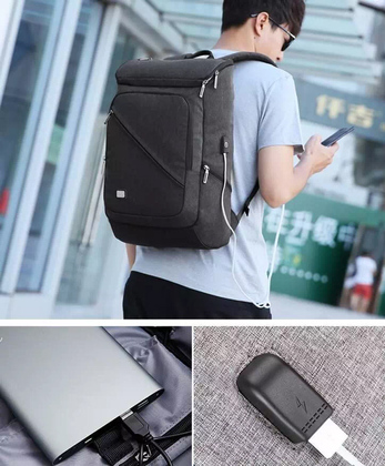 MR6545-00-1 MARK RYDEN τσάντα πλάτης MR6545, με θήκη laptop 15.6", μαύρη