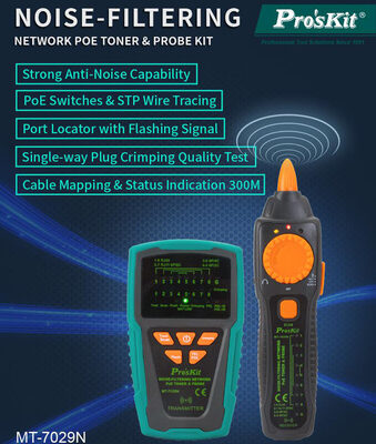 PROSKIT tester καλωδίων δικτύου MT-7029N για RJ45/11/12