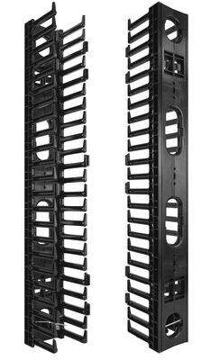 POWERTECH cable managment για rack NETW-0006, 23 θέσεων, πλαστικό, 2τμχ