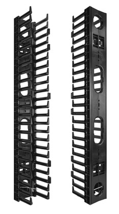 POWERTECH cable managment για rack NETW-0006, 23 θέσεων, πλαστικό, 2τμχ