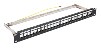 NETW-0013 POWERTECH keystone patch panel NETW-0013, FTP 19"/1U, 24-port, 1U