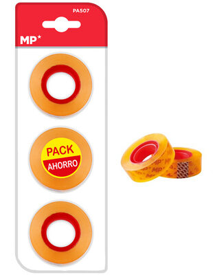 MP κολλητική ταινία Transparent PA507-02, 18mm, 33m, διάφανη, 3τμχ