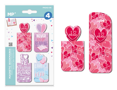 PN242-06 MP μαγνητικοί σελιδοδείκτες PN242-06, 8x3cm, 4τμχ
