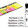 PN822-1 MP αυτοκόλλητα χαρτάκια σημειώσεων PN822, 11x 25τμχ, χρωματιστά