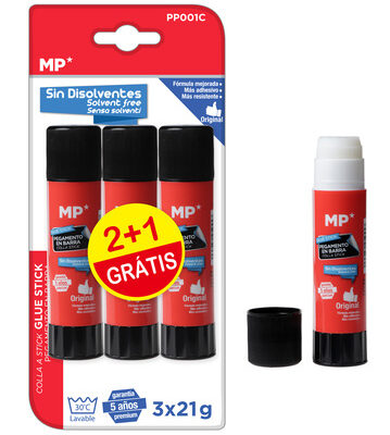 MP κόλλα στικ PP001C, διάφανη, 21g, 3τμχ