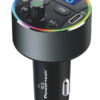 PT-1027 POWERTECH FM Transmitter & φορτιστής 40W PT-1027, οθόνη, RGB, Bluetooth