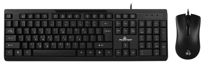 PT-1068 POWERTECH set ποντίκι & πληκτρολόγιο PT-1068, ενσύρματο, 1000DPI, μαύρο