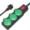 PT-1070 POWERTECH πολύπριζο PT-1070, 3x schuko, IP44, 16A, 1.5m, μαύρο