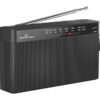 POWERTECH φορητό ραδιόφωνο PT-1244 με πτυσσόμενη κεραία, μαύρο