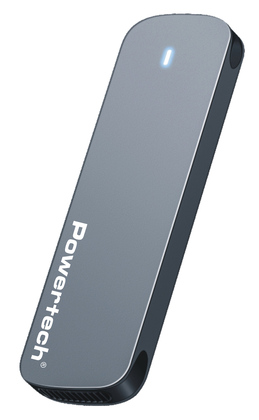 PT-1375 POWERTECH θήκη για M.2 SATA/NVMe SSD PT-1375, 10Gbps, γκρι