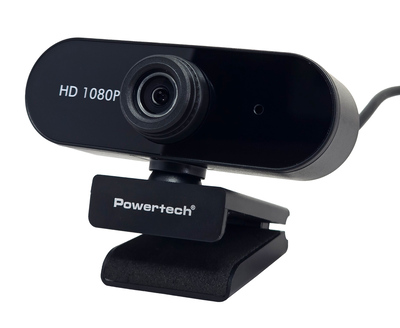 PT-1382 POWERTECH web camera PT-1382, 2MP, 1080p FHD, ρυθμιζόμενη εστίαση, 1.5m, μαύρη