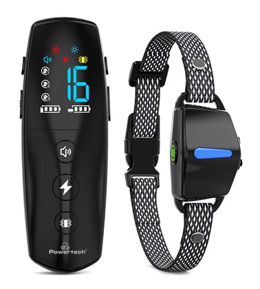 PT-1398 POWERTECH ηλεκτρικό κολάρο εκπαίδευσης σκύλου PT-1398 με ασύρματο χειριστήριο, εμβέλεια 800m