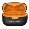 POWERTECH earphones με θήκη φόρτισης PT-1431, True Wireless, 40/400mAh, ANC & ENC, μαύρα