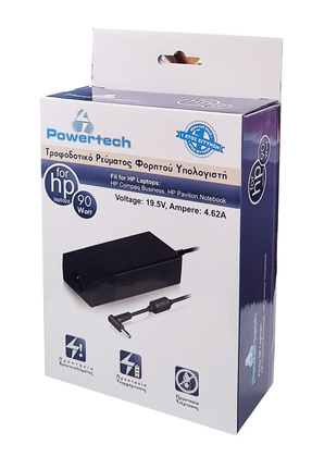 PT-286-1 POWERTECH φορτιστής laptop PT-286 για HP, 90W, 19.5V, 4.62A