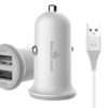 PT-772 POWERTECH φορτιστής αυτοκινήτου PT-772, καλώδιο micro USB, 2x USB, 3.4A