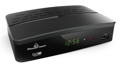 PT-779 POWERTECH ψηφιακός δέκτης PT-779, MPEG4, DVB-T2, H.265, RJ45