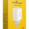 PT-780-1 POWERTECH φορτιστής τοίχου PT-780, USB QC 3.0, 20W, 4A, λευκός
