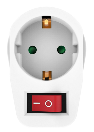 PT-811 POWERTECH αντάπτορας ρεύματος PT-811, 1x schuko, 16A, λευκός