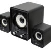POWERTECH ηχεία Essential sound PT-843, 2.1, 5W + 2x 3W, 3.5mm, μαύρα