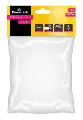 POWERTECH μπαλαντέζα ρεύματος PT-889, 1x schuko, 16A, 5m, λευκή