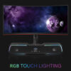 PT-974-2 POWERTECH gaming soundbar PT-974, 10W RMS, Bluetooth, 3.5mm, RGB, μαύρο