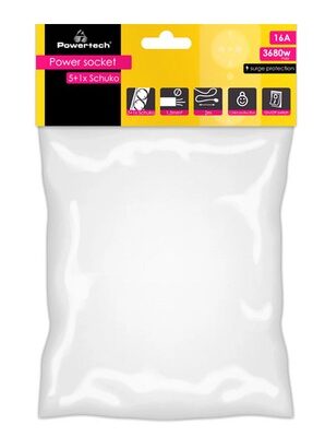 POWERTECH πολύπριζο ασφαλείας PT-994, 5+1 θέσεων schuko, 16A, 2m, μαύρο