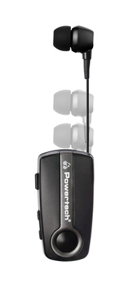PT-998-1 POWERTECH earphone Klipp 2 PT-998 multipoint, Bluetooth 5.1, USB-C, γκρι