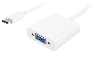 PTH-034 POWERTECH αντάπτορας USB Type-C σε VGA PTH-034, Full HD, λευκό