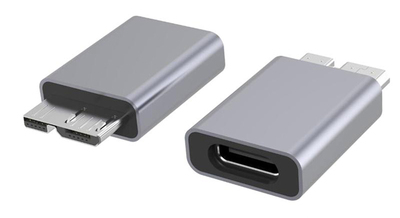 PTH-067 POWERTECH αντάπτορας USB 3.0 Micro B σε USB-C PTH-067, 5Gbps, γκρι