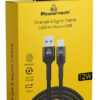POWERTECH καλώδιο USB σε Micro USB PTR-0125, 12W 2.4A, copper, 1m, μαύρο