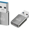 POWERTECH αντάπτορας USB 3.0 σε USB-C PTR-0147, 10 Gbps, 60W, γκρι