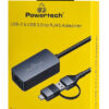 POWERTECH αντάπτορας δικτύου PTR-0149, USB & USB-C, 1000 Mbps, γκρι