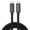 POWERTECH καλώδιο USB-C PTR-0165, USB4, 240W, 40Gbps, 8K/60Hz, 1m, μαύρο