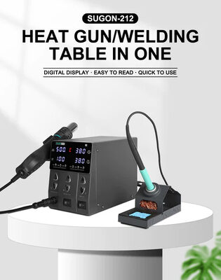 SUGON σταθμός συγκόλλησης 212 με κολλητήρι & air gun, 760W, 200-450 °C