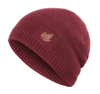SHO-0006 Πλεκτός σκούφος beanie SHO-0006, unisex, μπορντό