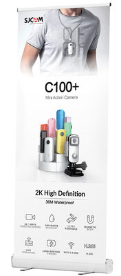 SJCAM διαφημιστικό roll up banner με εκτύπωση SJ-C100-4K, 160x60cm