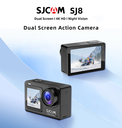 SJCAM action camera SJ8, 2x οθόνες, 4K, 20MP, Wi-Fi, αδιάβροχη, μαύρη